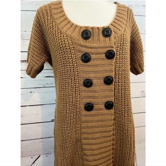 Soft Surroundings Knit Snap Button Front Tunic Sweater Womens XL Petite XLP Wool - Picture 5 of 9